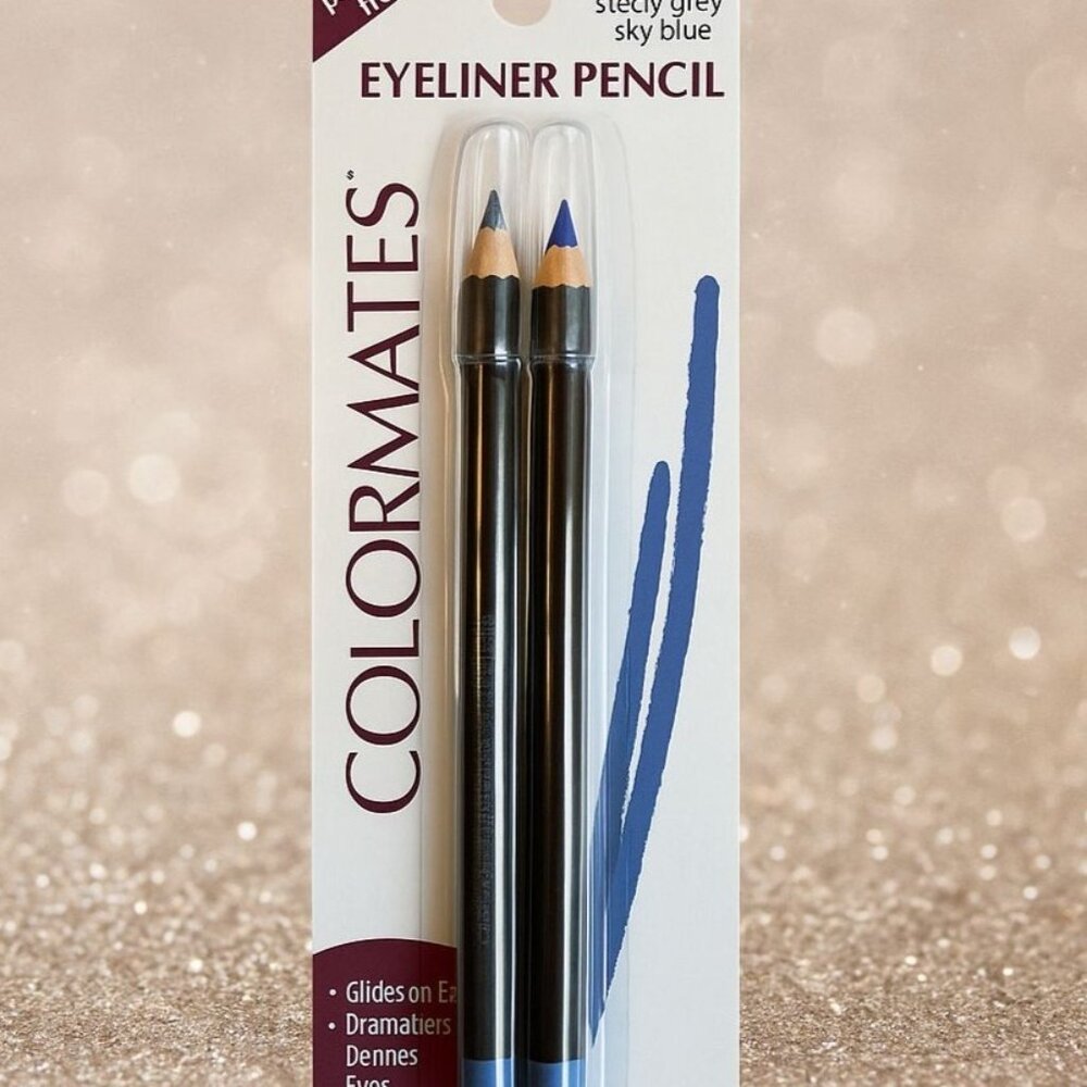 ColorMates Eyeliner Pencil Duo Steely Gray And Sky Blue Paraben Free Long Wear